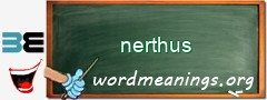 WordMeaning blackboard for nerthus